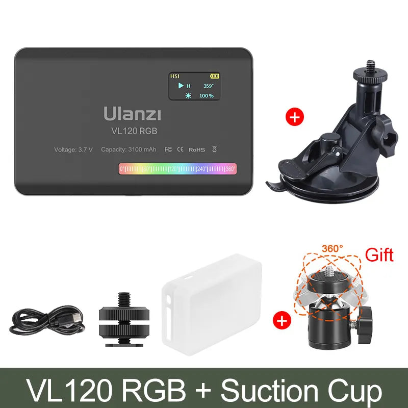 Ulanzi VL120 RGB LED Video Light 3.7v