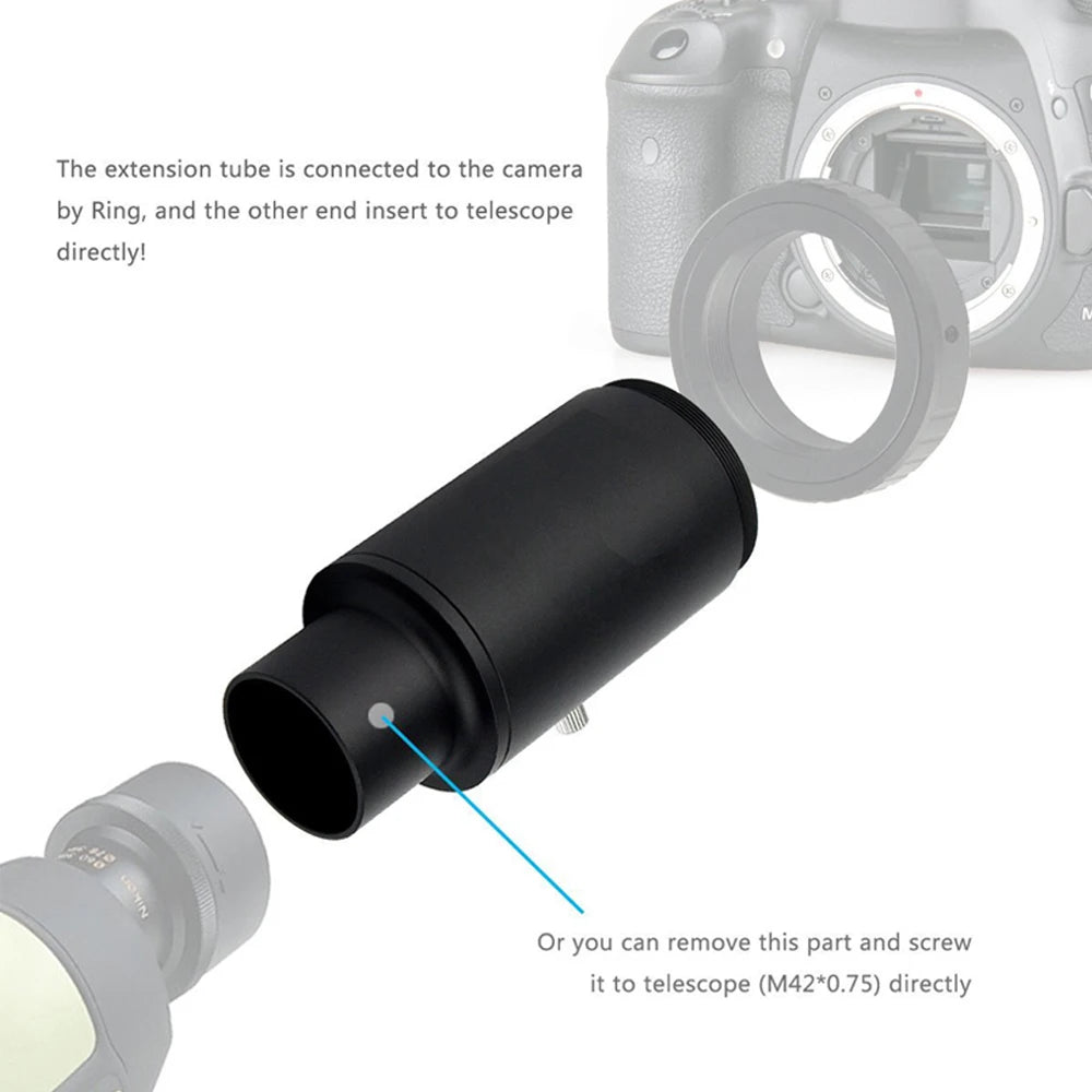 1.25" To M42 T2 Adapter Telescope Extension Tube