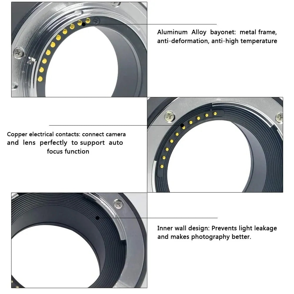 M43 Autofocus Adapter Extension Tube Set 10mm + 16mm