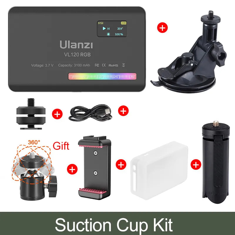 Ulanzi VL120 RGB LED Video Light VL120RGB Black