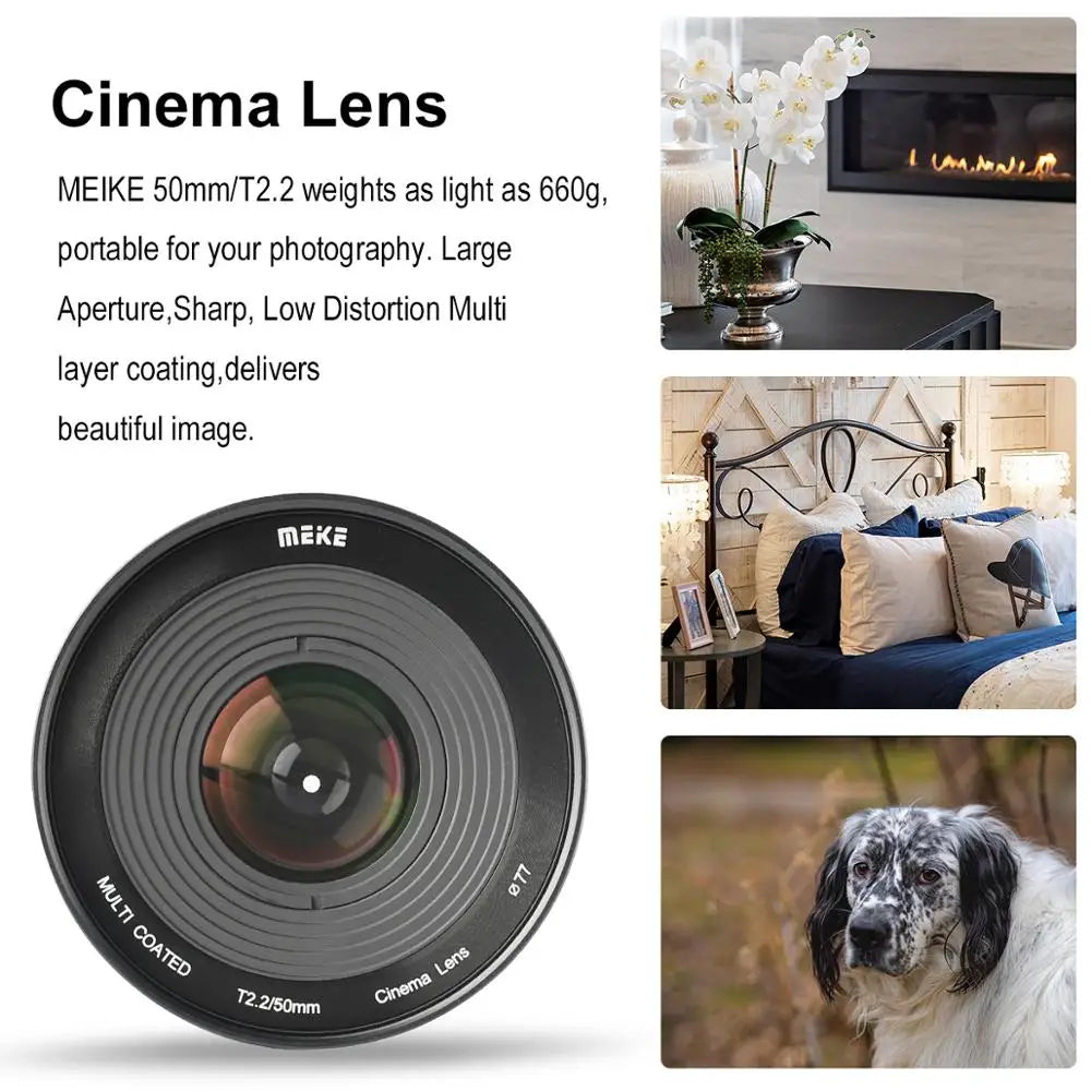 Meike T2.2 Lens for Sony Fujifilm 50mm