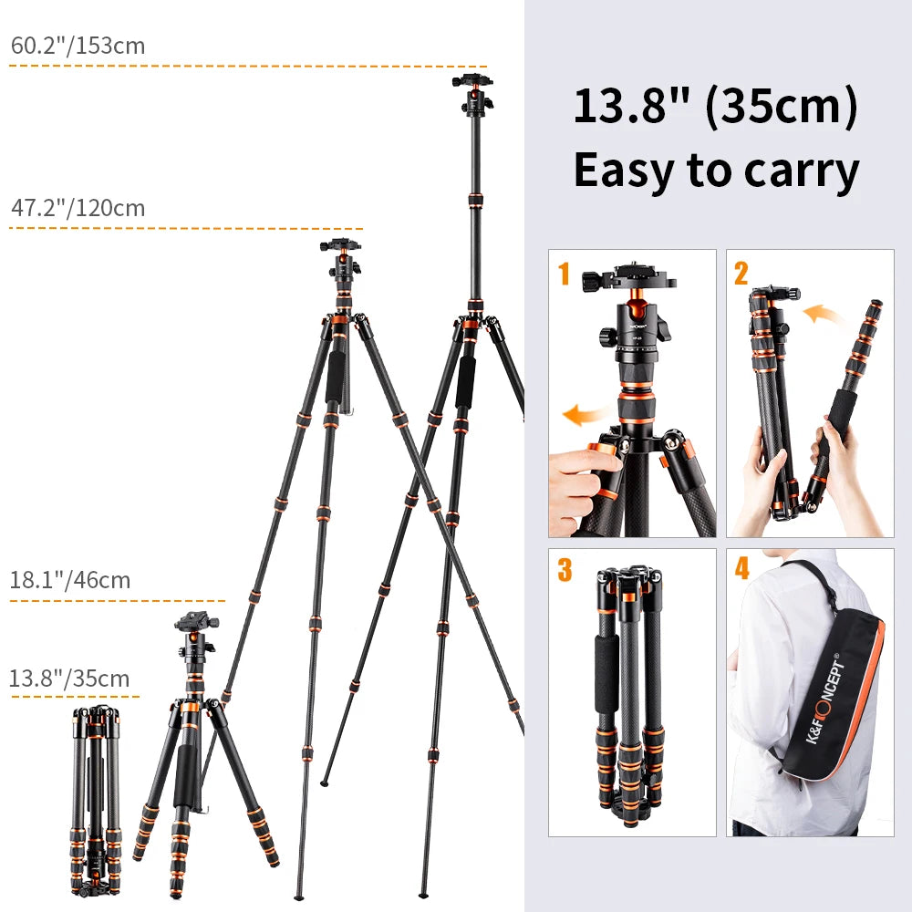 K&F Concept Tripod with Ball Head ba225