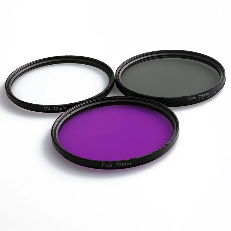 UV CPL FLD 3 in 1 Lens Filter Set 49MM 52MM 55MM 58MM 62MM 67MM 72MM 77MM