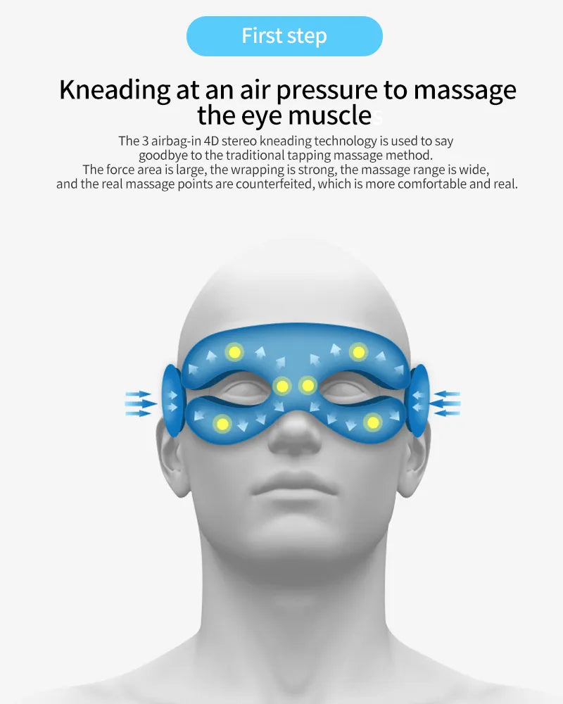 Smart Eye Massager with Heat Airbag Vibration Eye Care