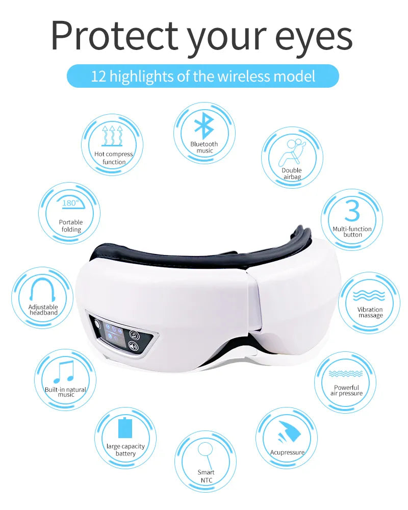 Smart Eye Massager with Heat Airbag Vibration Eye Care