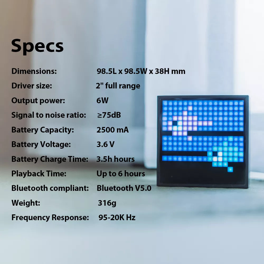 Divoom Timebox-Evo Pixel Art Smart Bluetooth Speaker