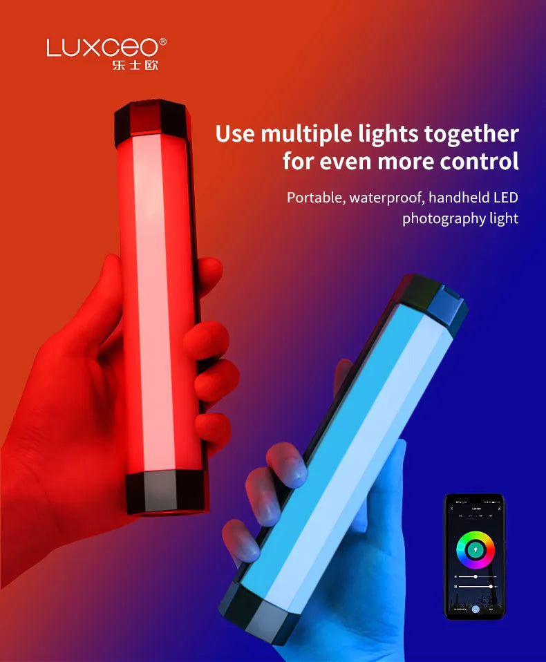 Luxceo P200 Led RGB Light Wand mutliple lights