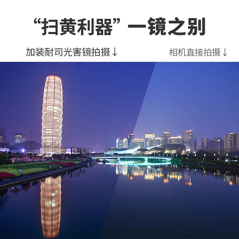 NiSi Light Pollution Filter 77mm before after