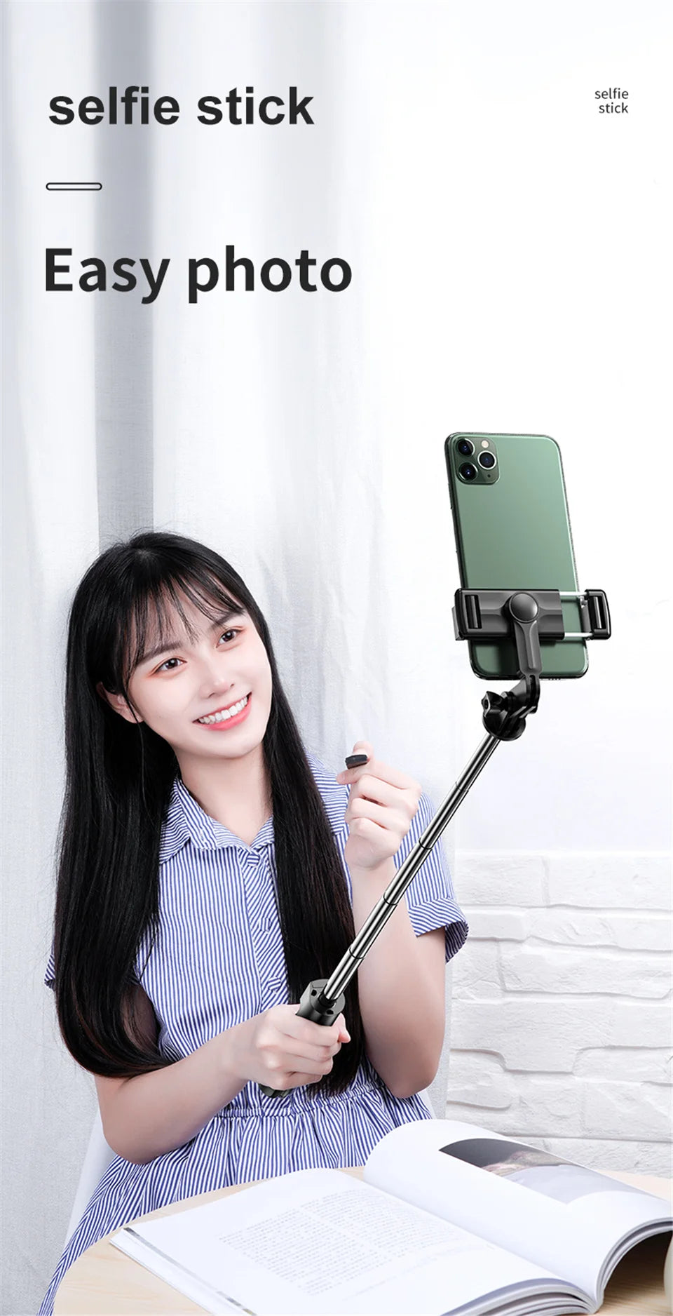 Bluetooth Selfie Stick Tripod with Remote