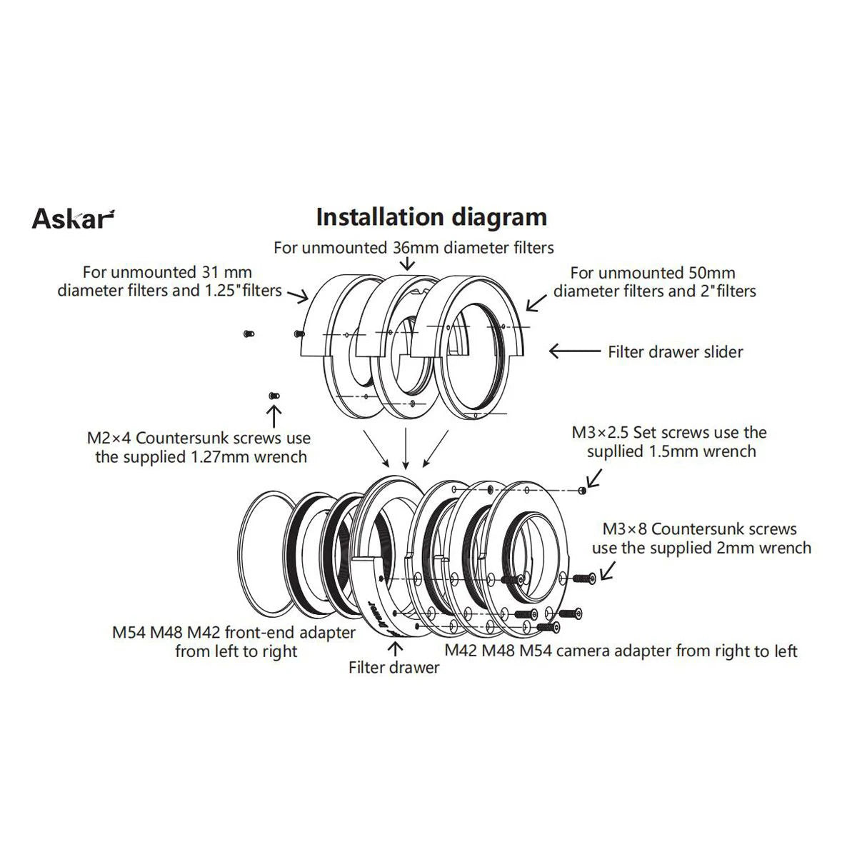 Askar 5-1 M54 Filter Drawer