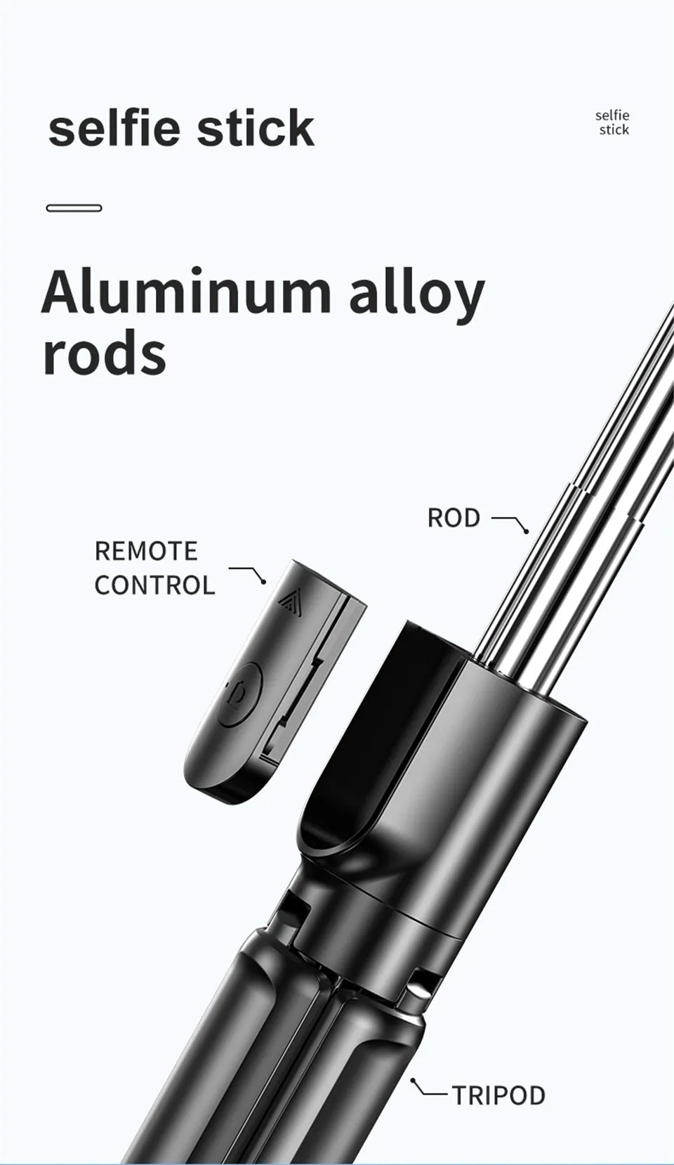 Bluetooth Selfie Stick Tripod with Remote