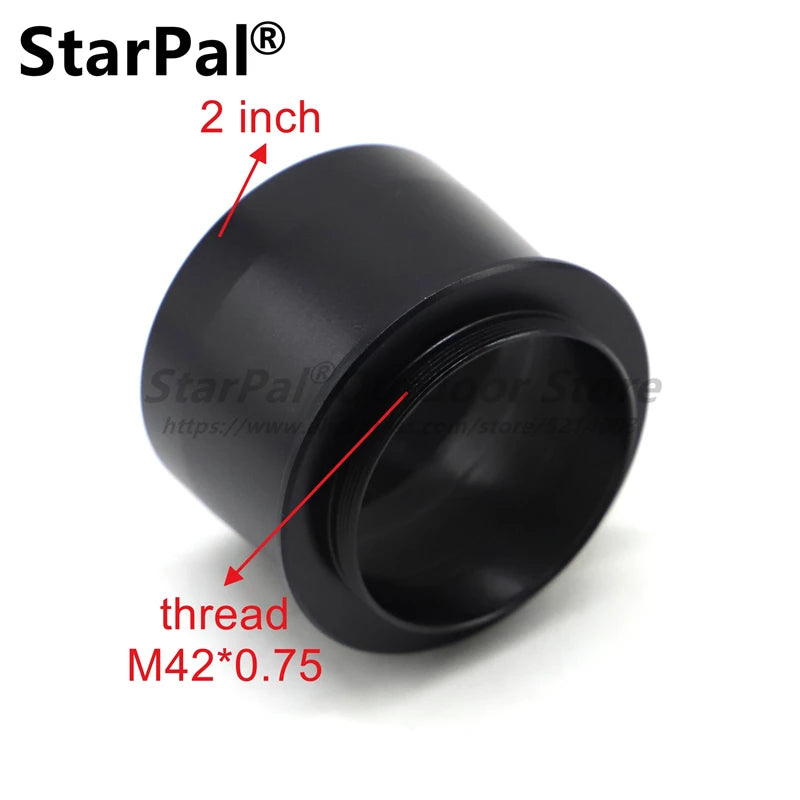 Male Thread T-ring Adapter 2" Inch to M42 for Camera Nikon / Canon / Sony and Astronomical Telescope
