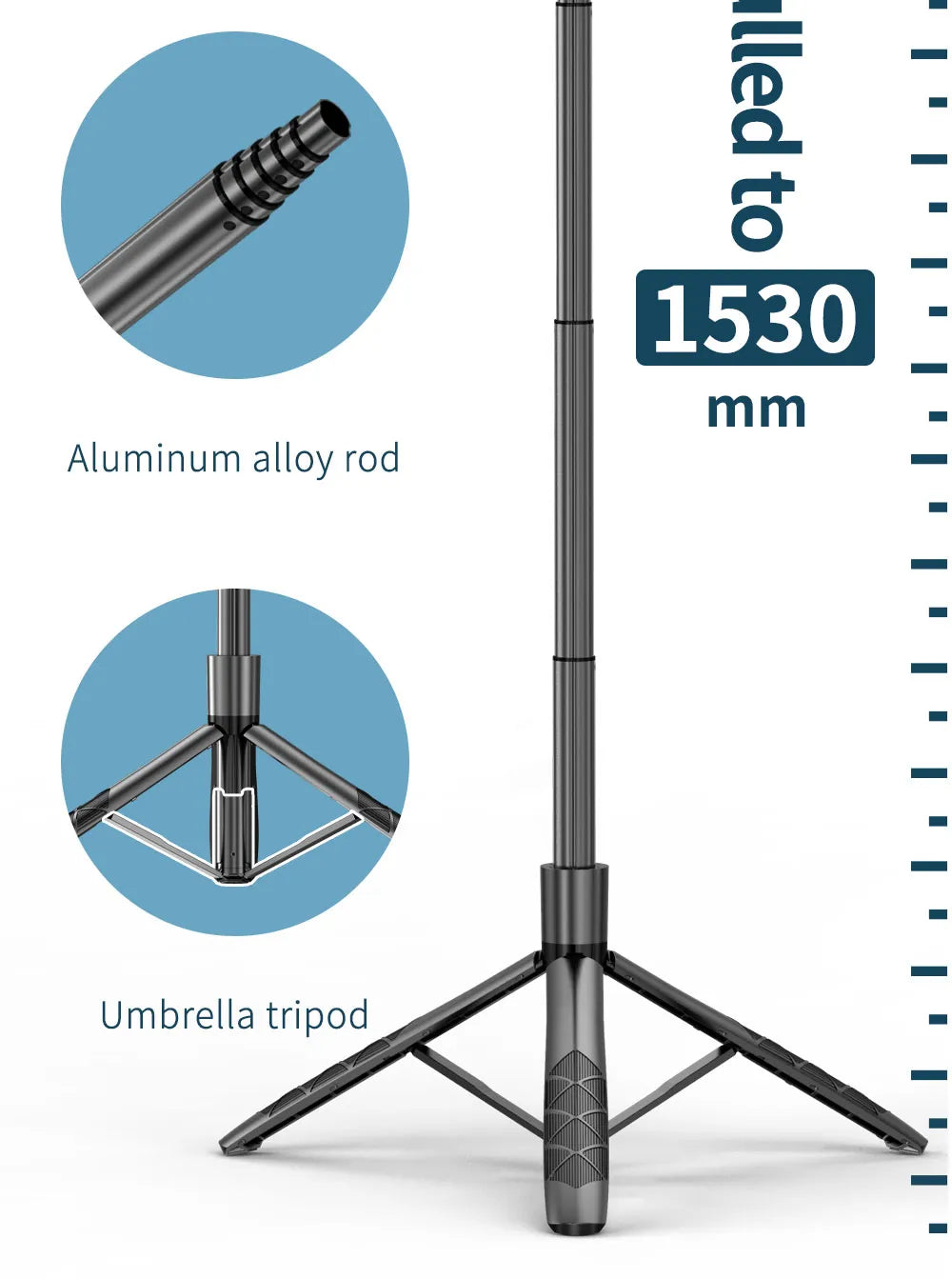Tripod Stand for Mobile with Bluetooth Remote