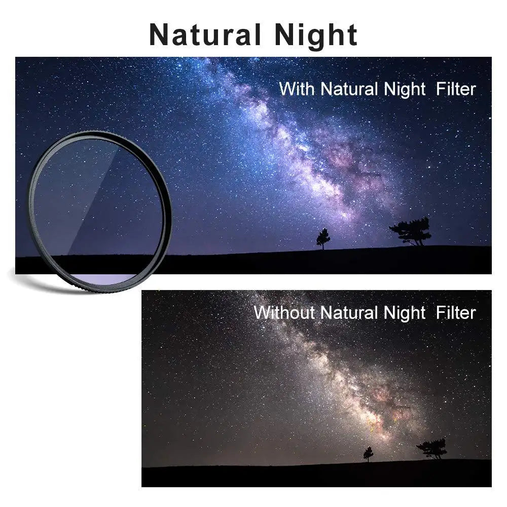 Lightdow Night Sky Star Filter 49mm 52mm 58mm 62mm 67mm 72mm 77mm 82mm with and without light pollution filter