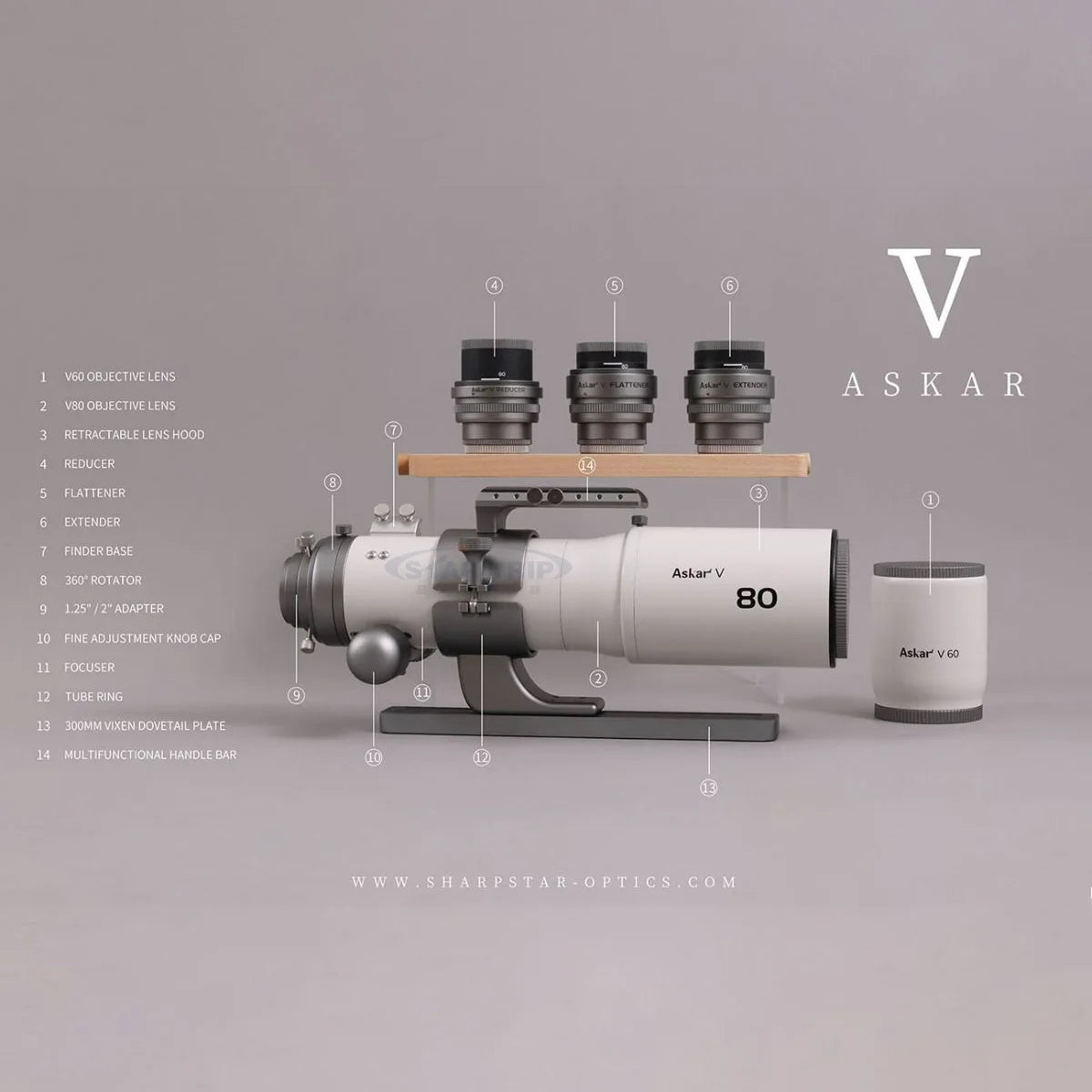 Askar V 60 80 apo Refractor Telescope