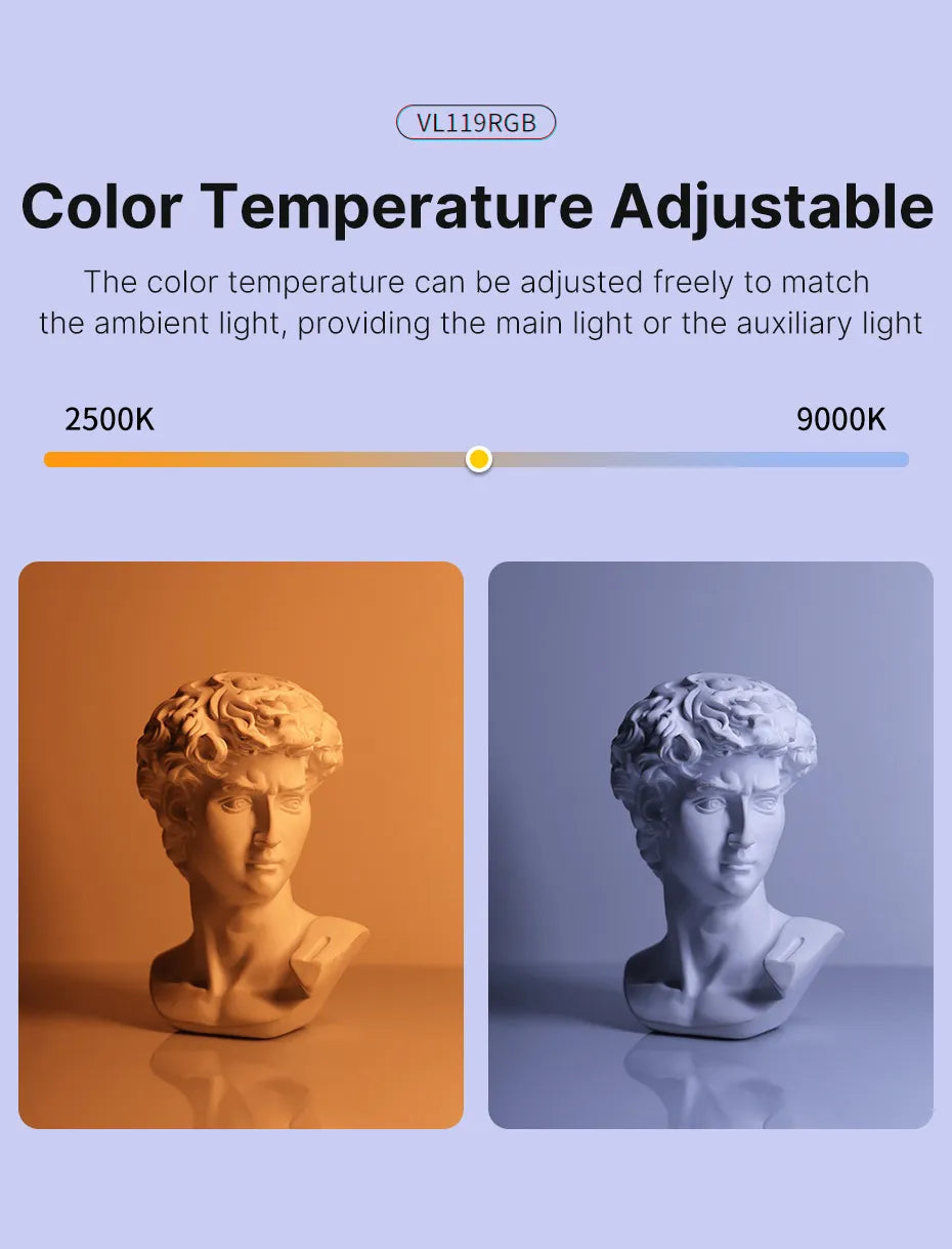 ulanzi vl119 rgb handheld led light stick bar