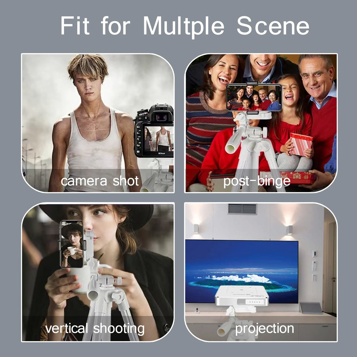 Phone Tripod Stand with Bluetooth Remote Control