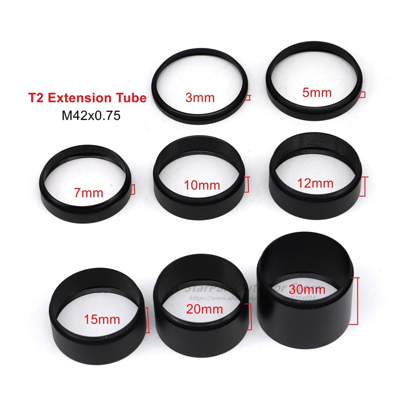 T2 Extension Tube 3mm / 5mm / 7mm / 10mm / 12mm / 15mm / 20mm / 30mm M42x0.75