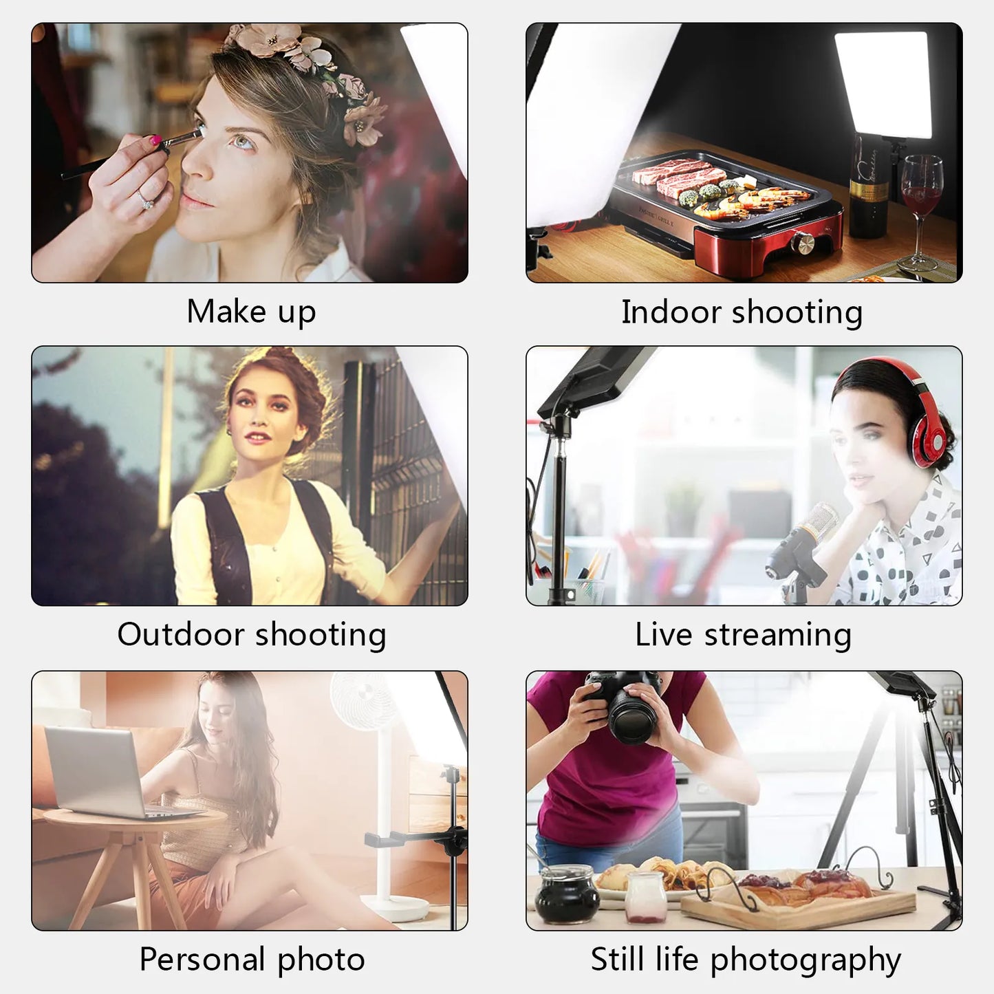 led light panel for photography with portable