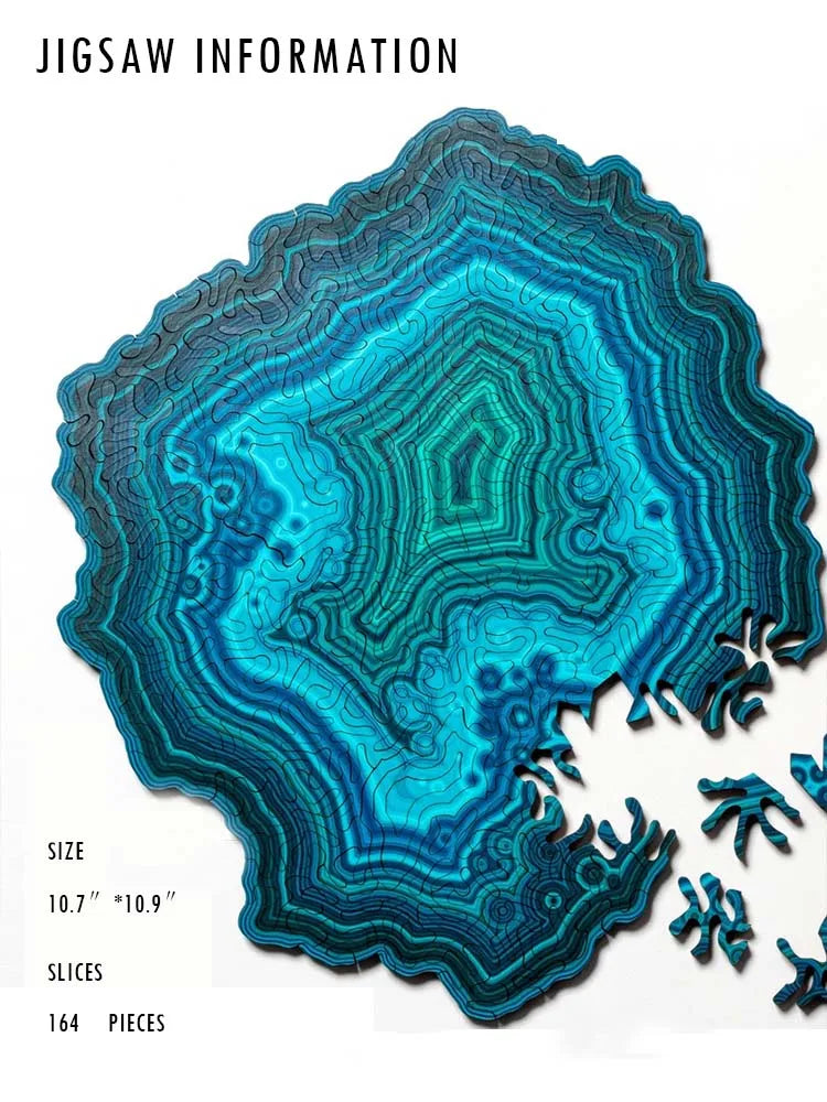 3D Wooden Agate Puzzle for Adults and Kids