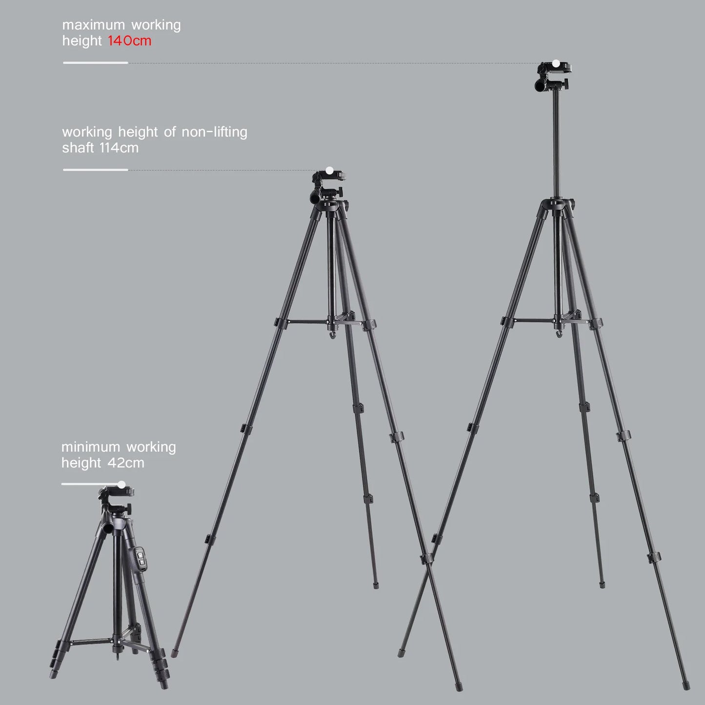 Phone Tripod Stand with Bluetooth Remote Control