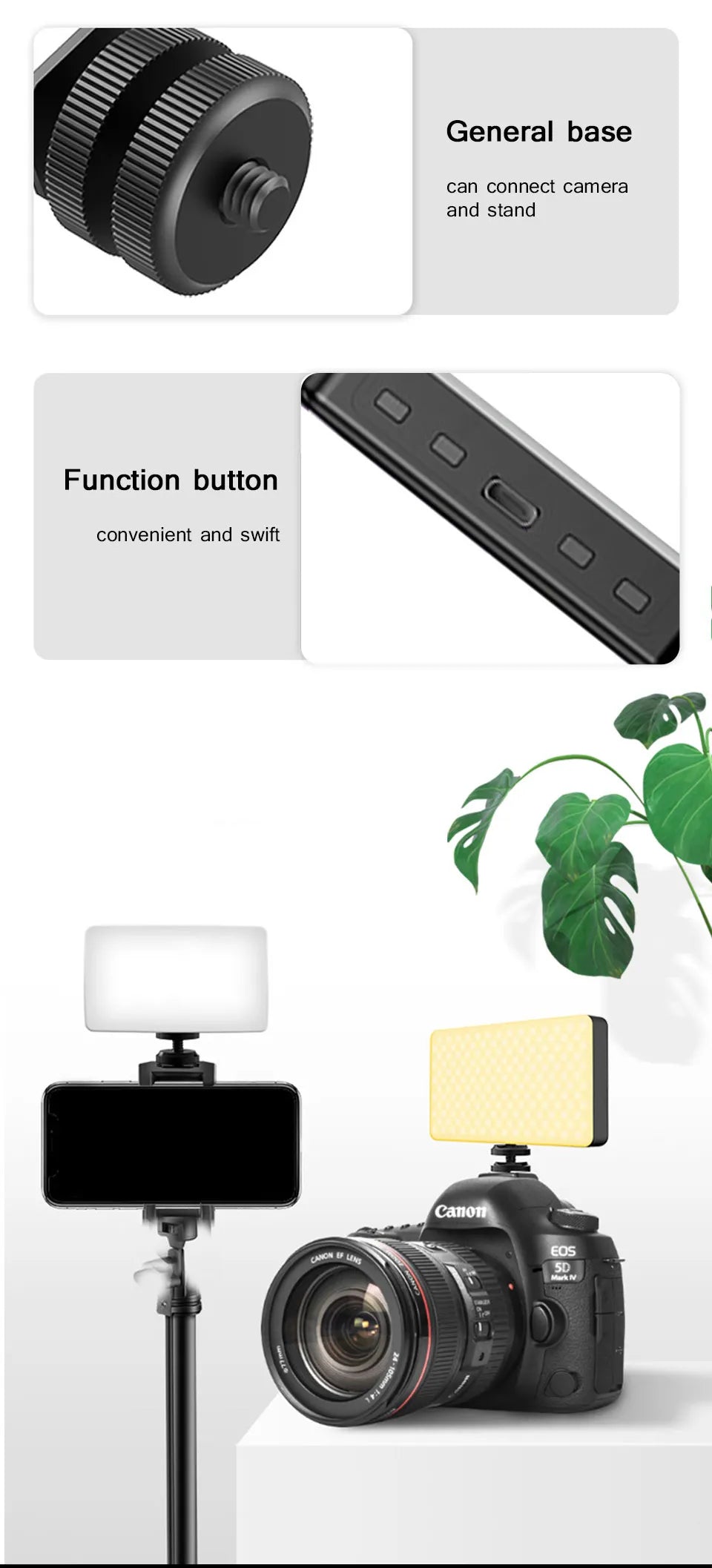 camera portable rgb led