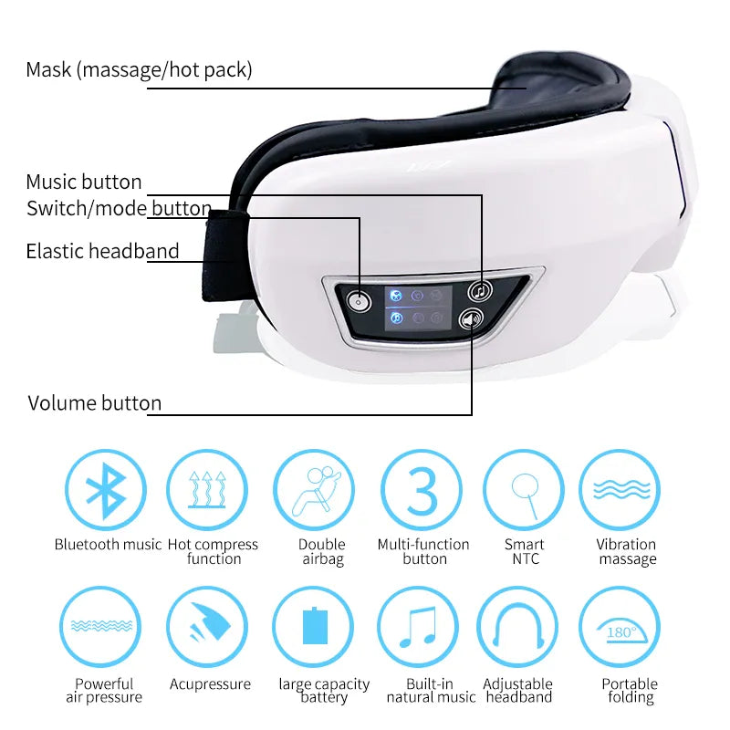 Smart Eye Massager with Heat Airbag Vibration Eye Care
