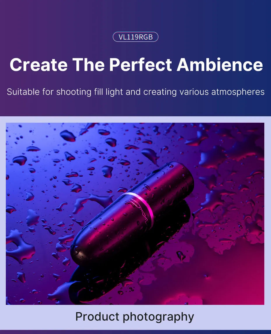 ulanzi vl119 rgb handheld light wand stick bar