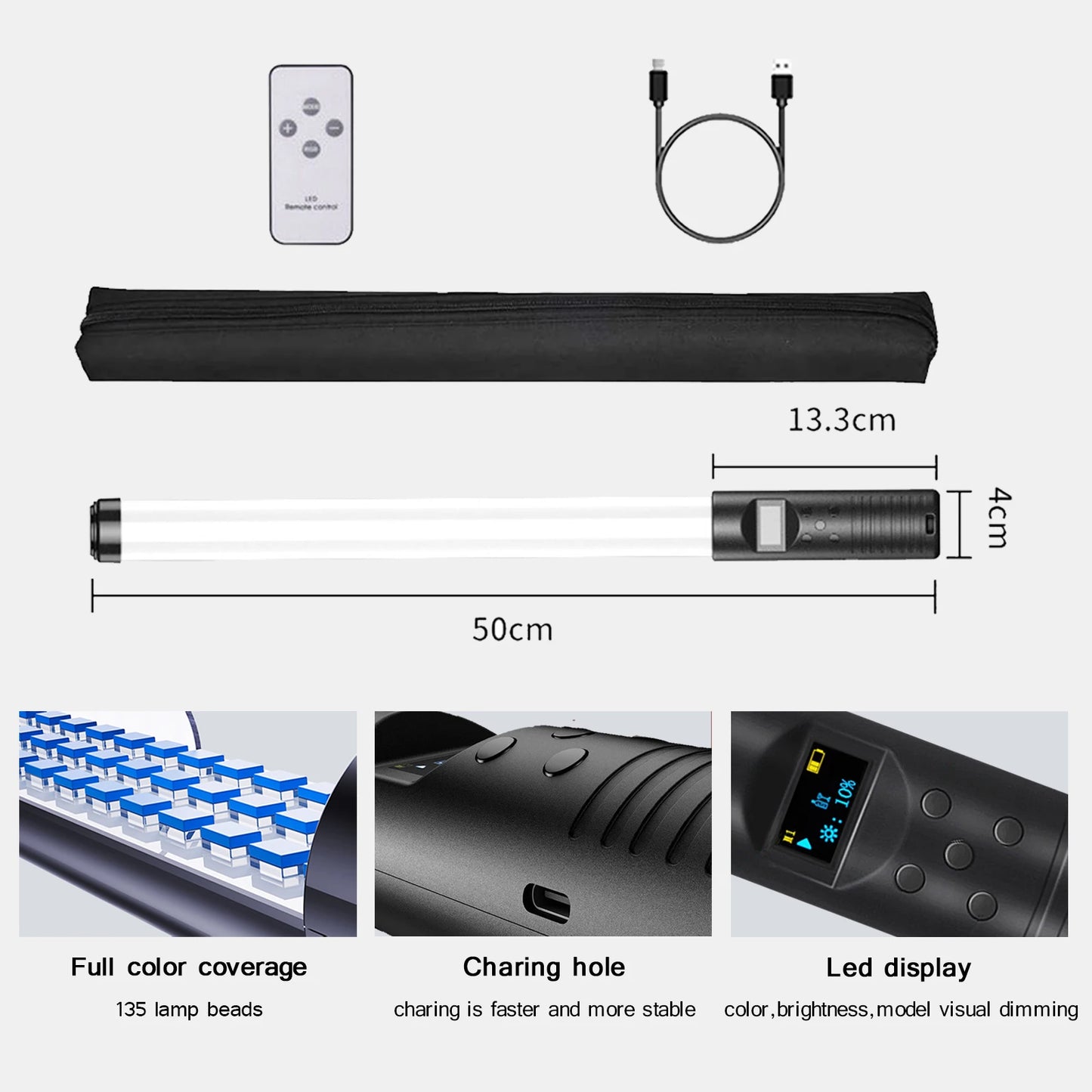 portable rgb led bar light