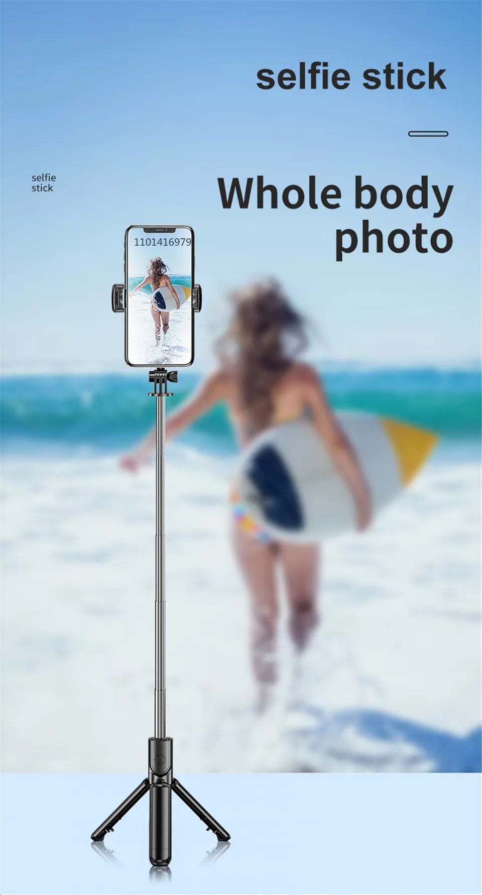 Bluetooth Selfie Stick Tripod with Remote