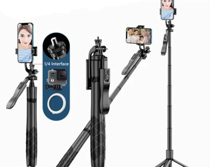 Selfie Stick Tripod with Wireless Bluetooth Remote