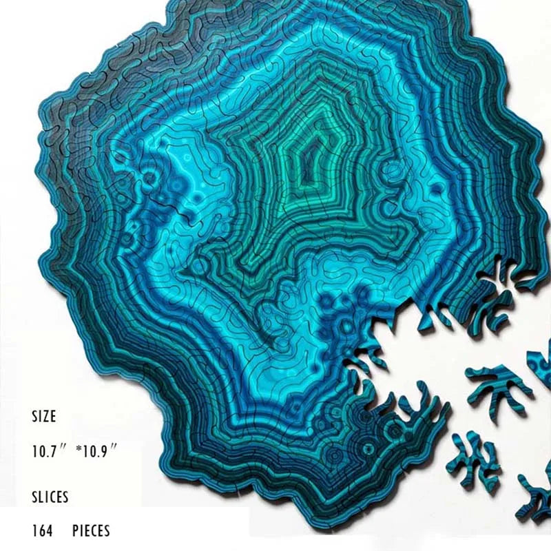 Wooden Agate Puzzle for Adults and Kids