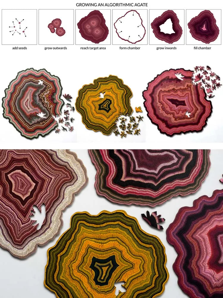 3D Wooden Agate Puzzle for Adults and Kids