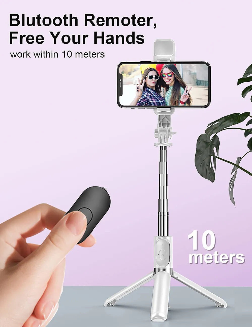 Wireless Bluetooth Selfie Stick Tripod Stand