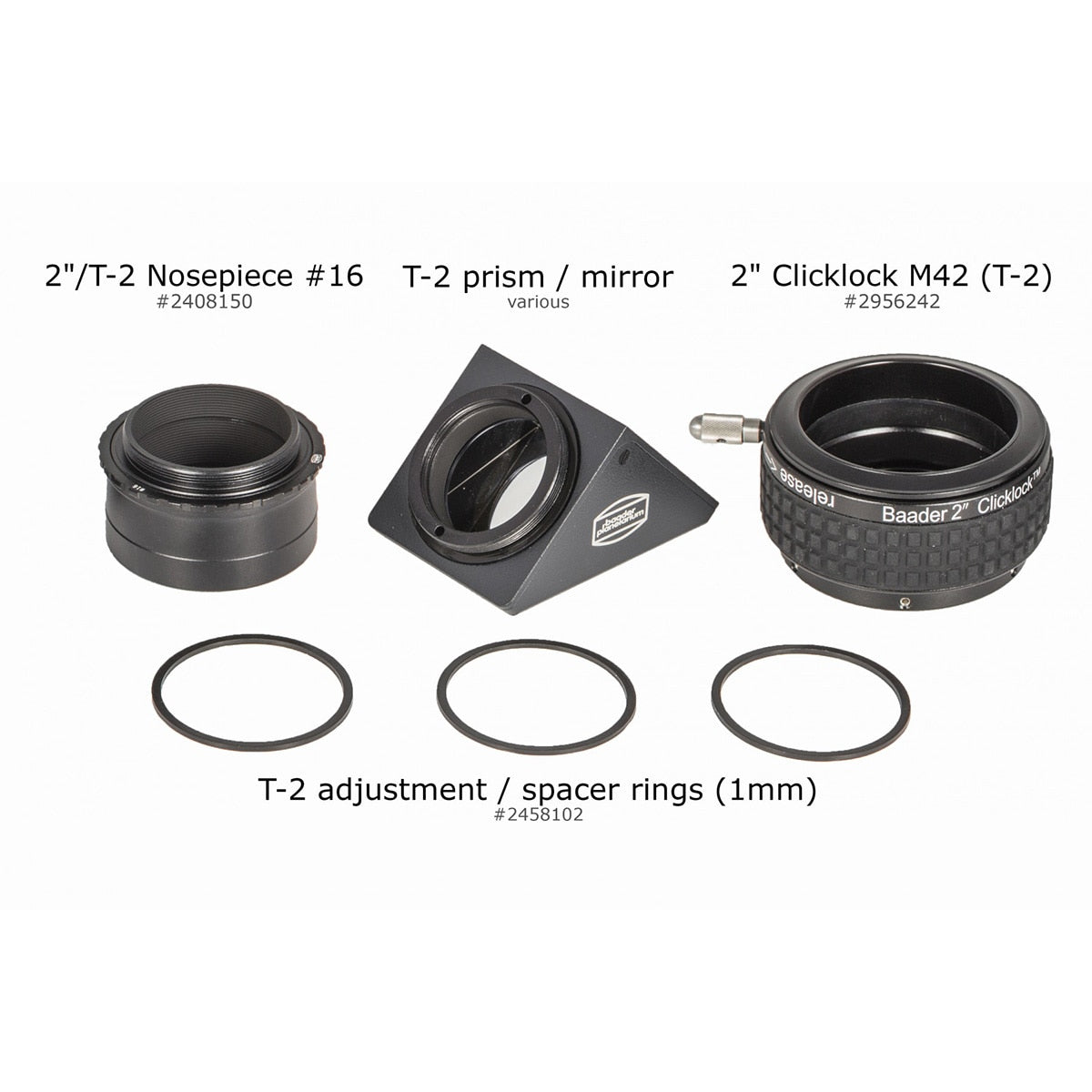 Baader T2 90° Prism Star Diagonal with Carl Zeiss Prism and BBHS Coating