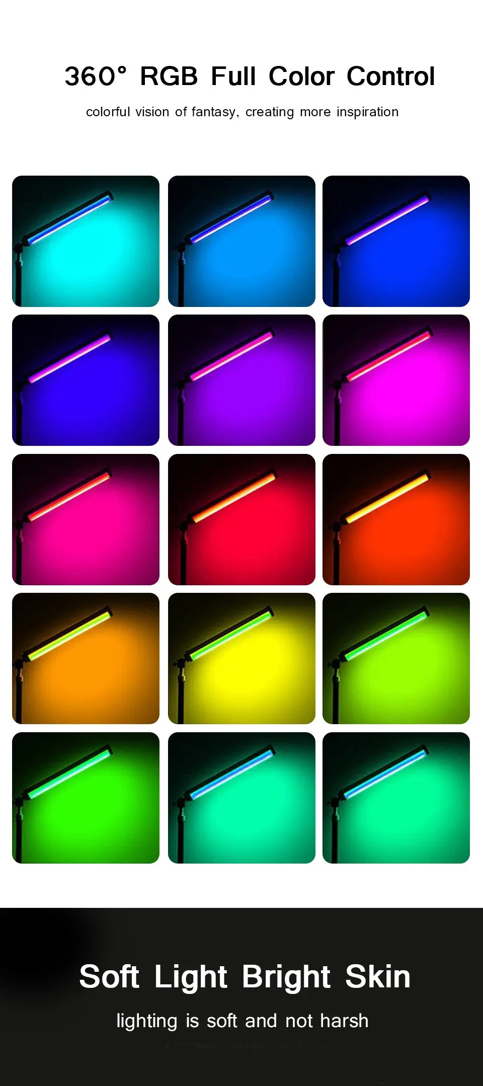 portable rgb led bar photography