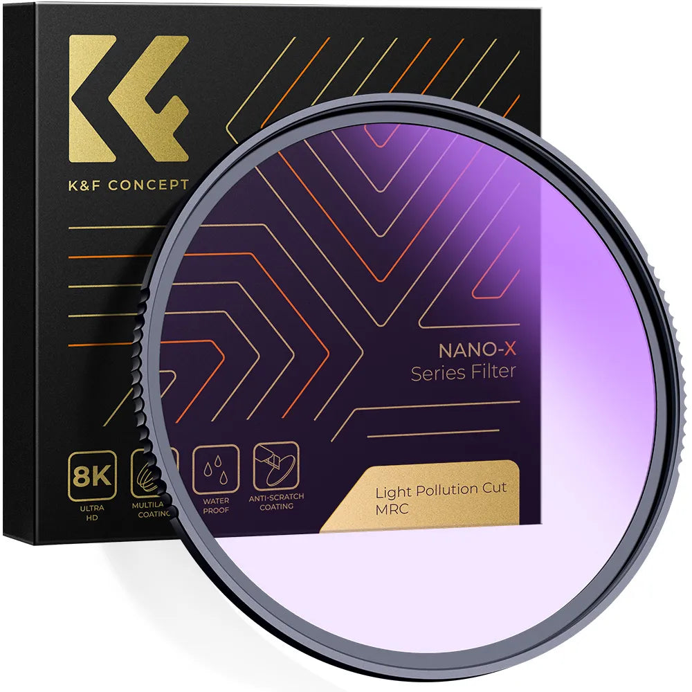 Light Pollution Reduction Filter for Night Sky - K&F Concept 58mm 67mm 77mm 82mm Nano-X Series
