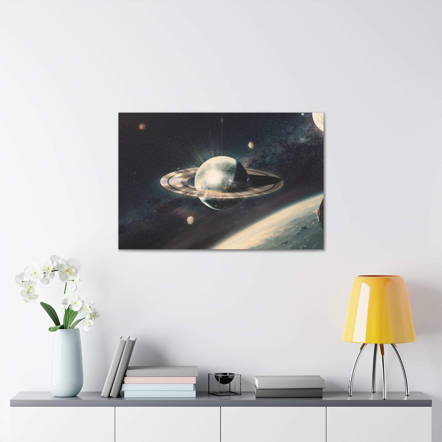 Disco Saturn Canvas