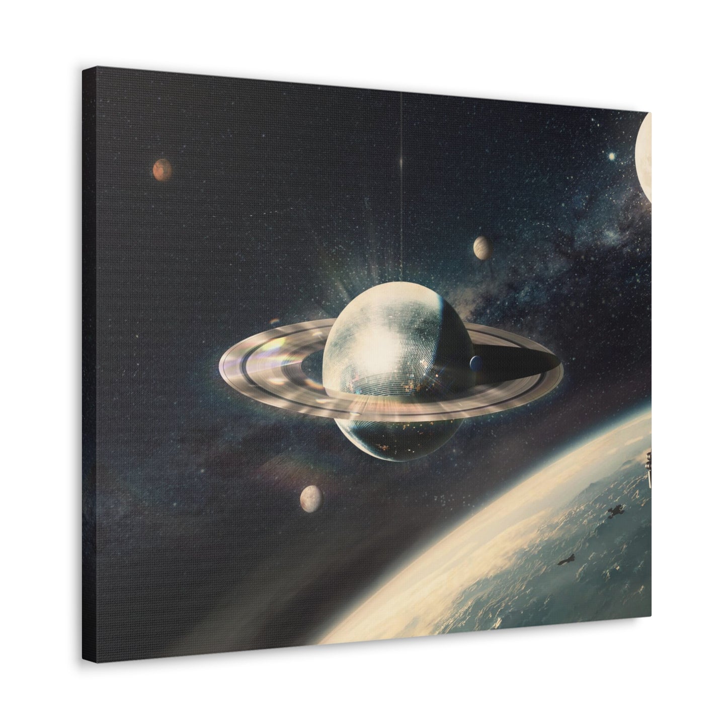 Disco Saturn Canvas