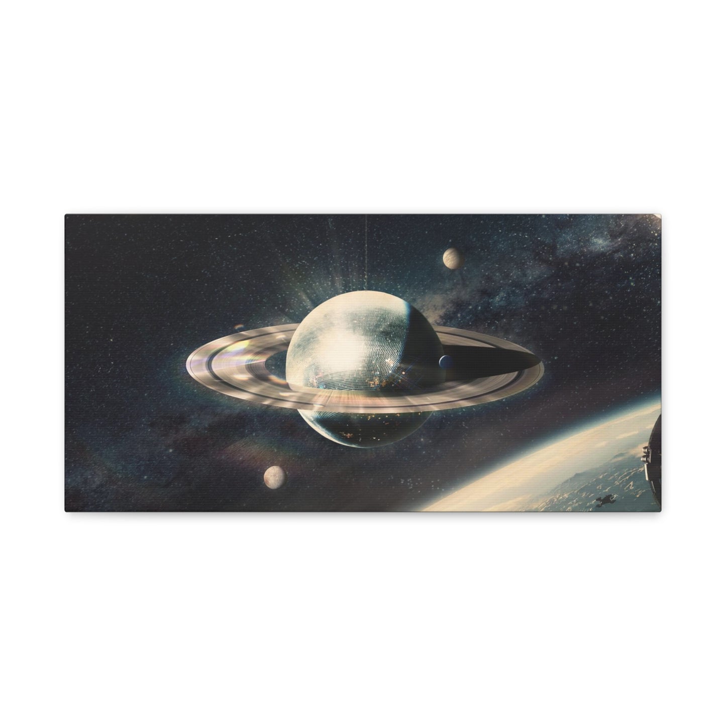 Disco Saturn Canvas