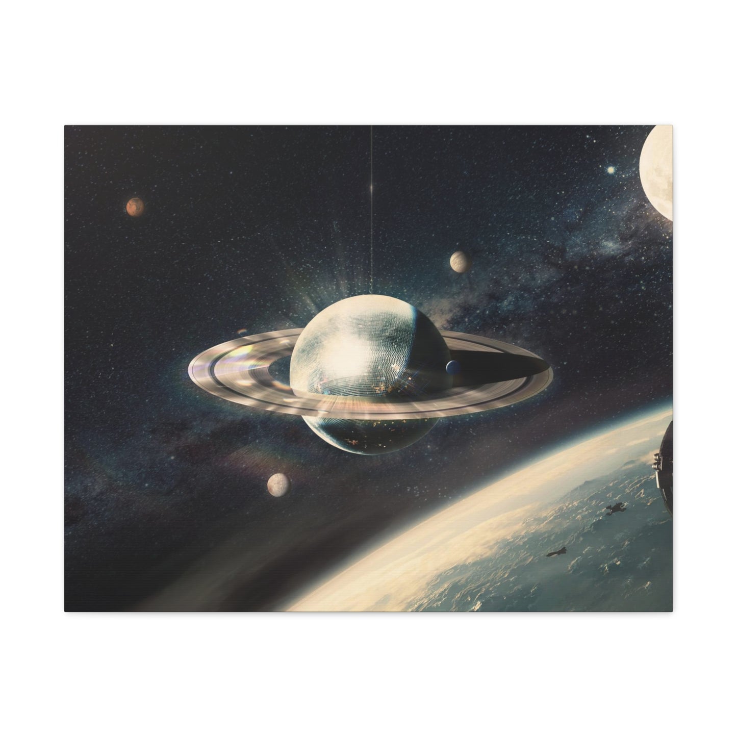 Disco Saturn Canvas
