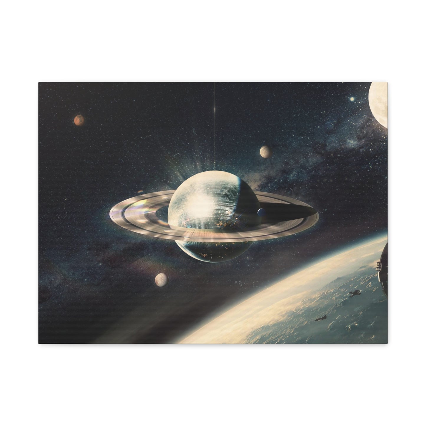 Disco Saturn Canvas