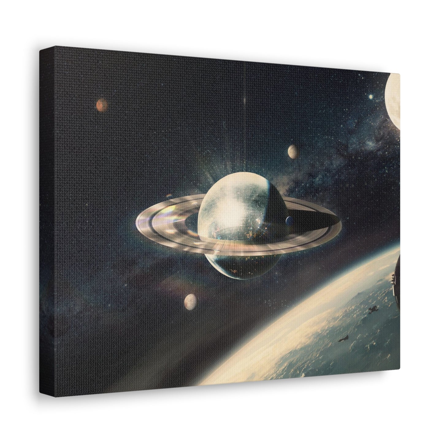 Disco Saturn Canvas