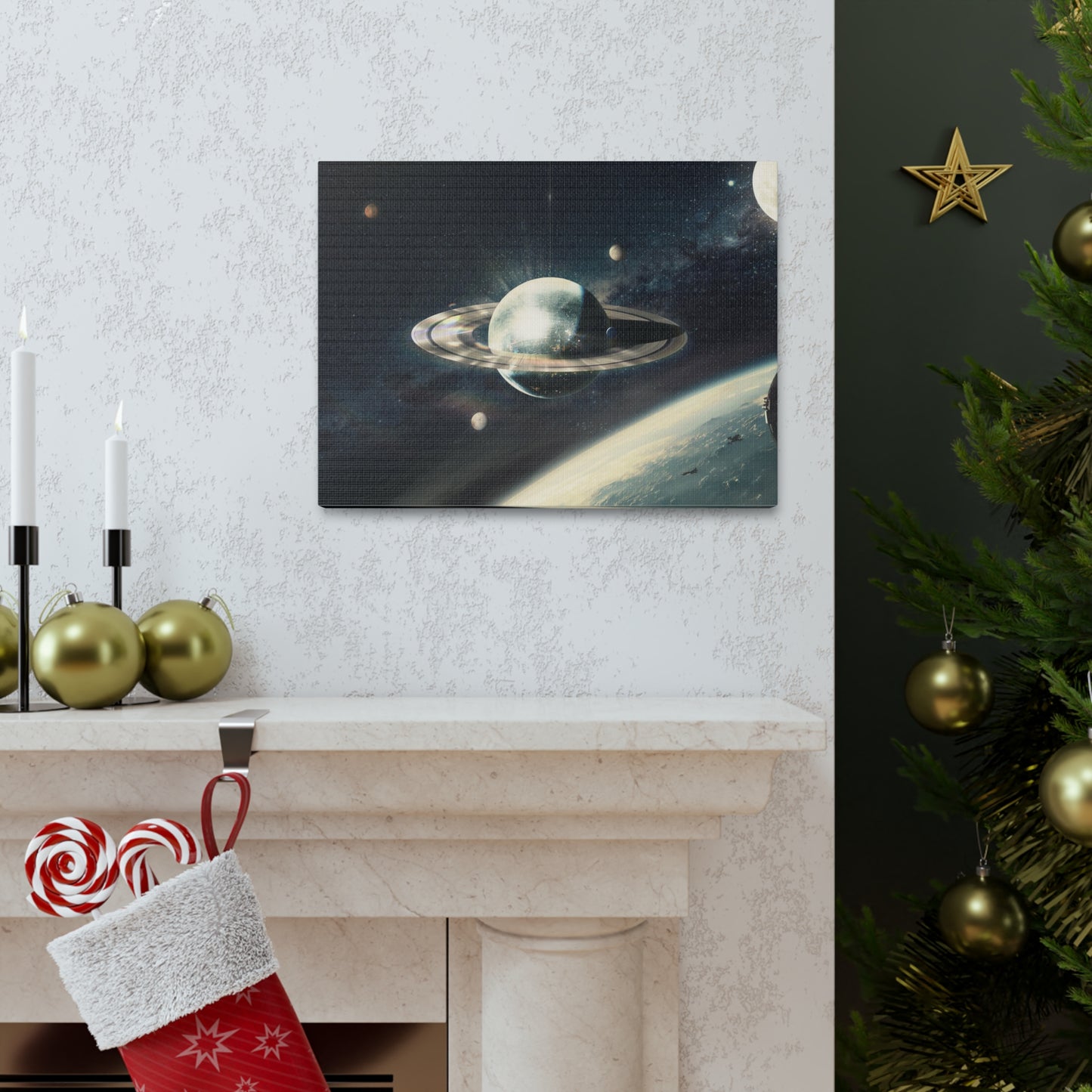 Disco Saturn Canvas