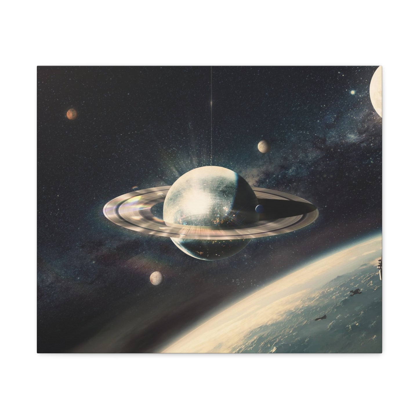 Disco Saturn Canvas