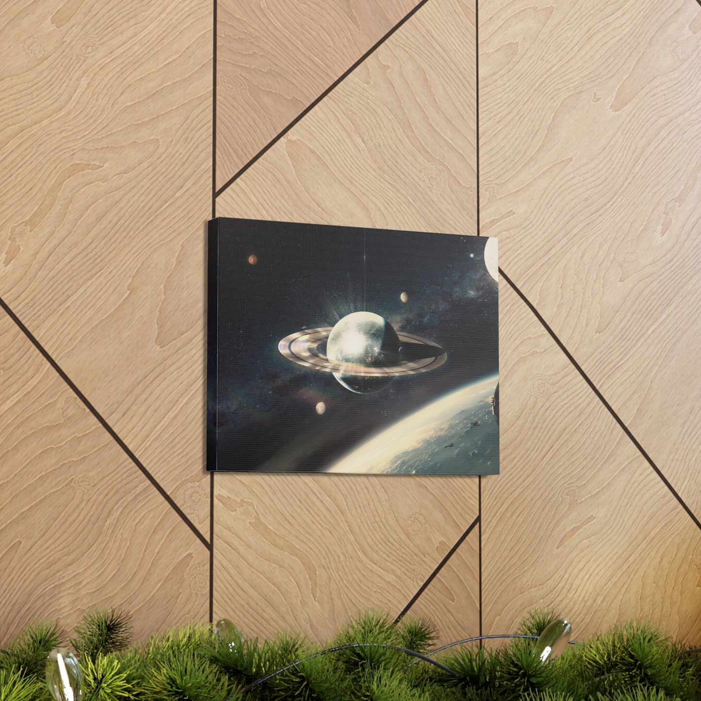 Disco Saturn Canvas