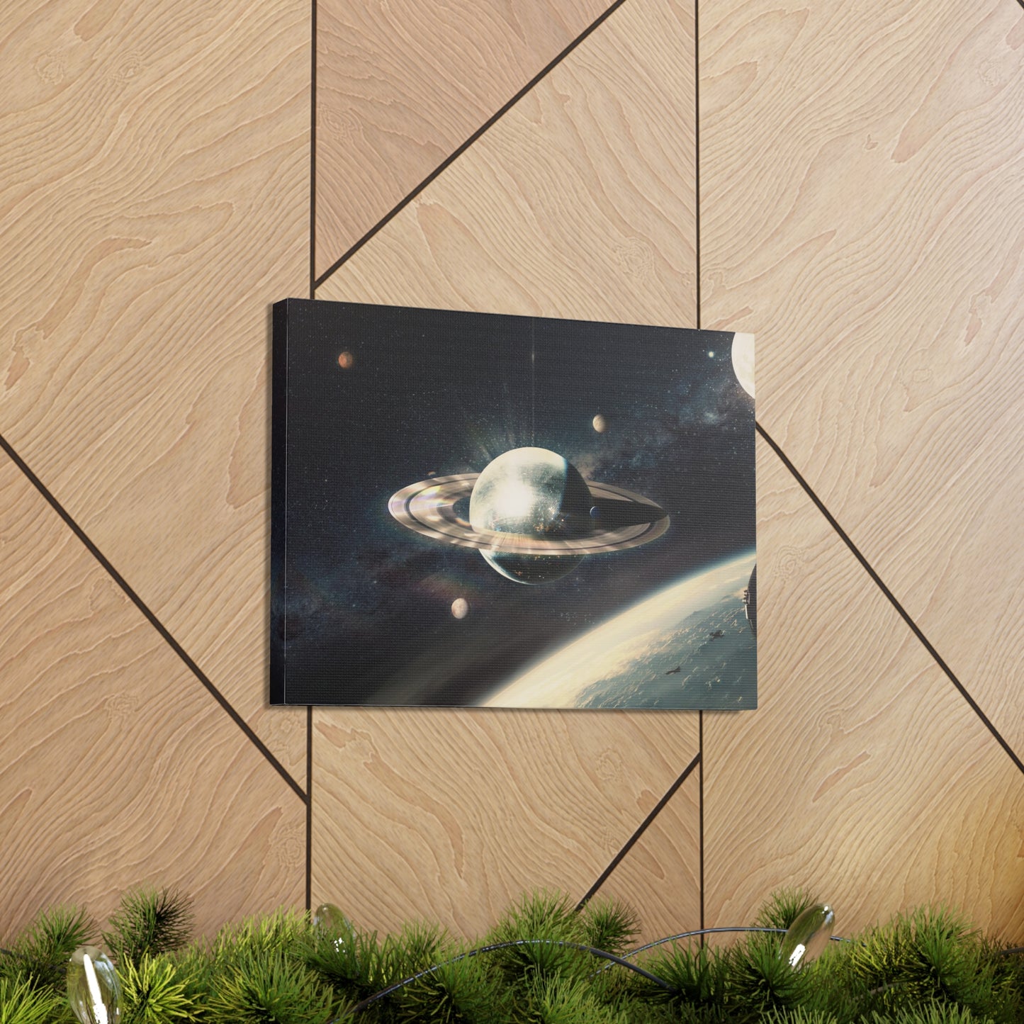 Disco Saturn Canvas
