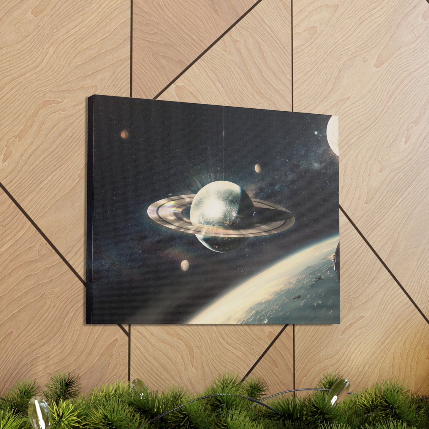 Disco Saturn Canvas
