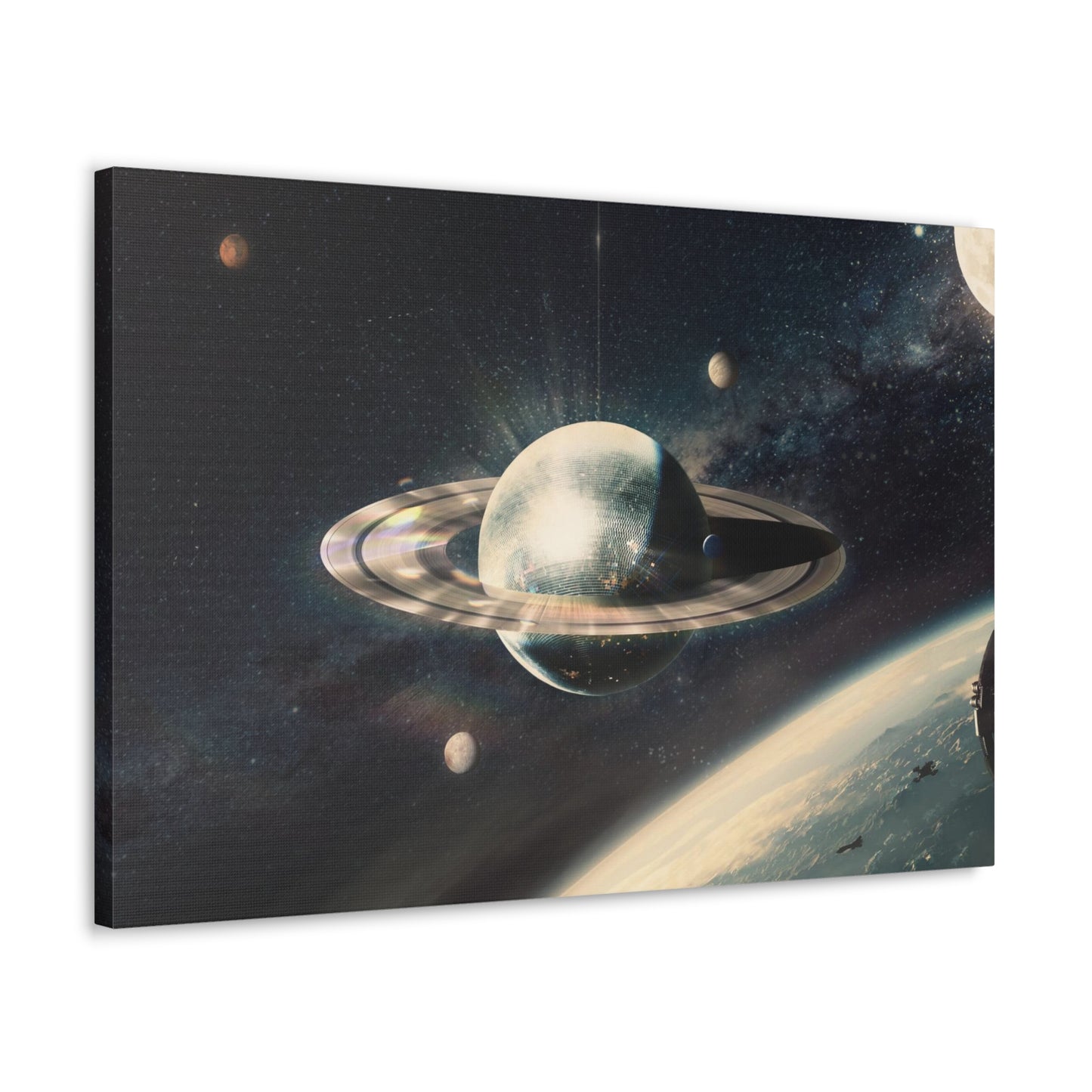 Disco Saturn Canvas