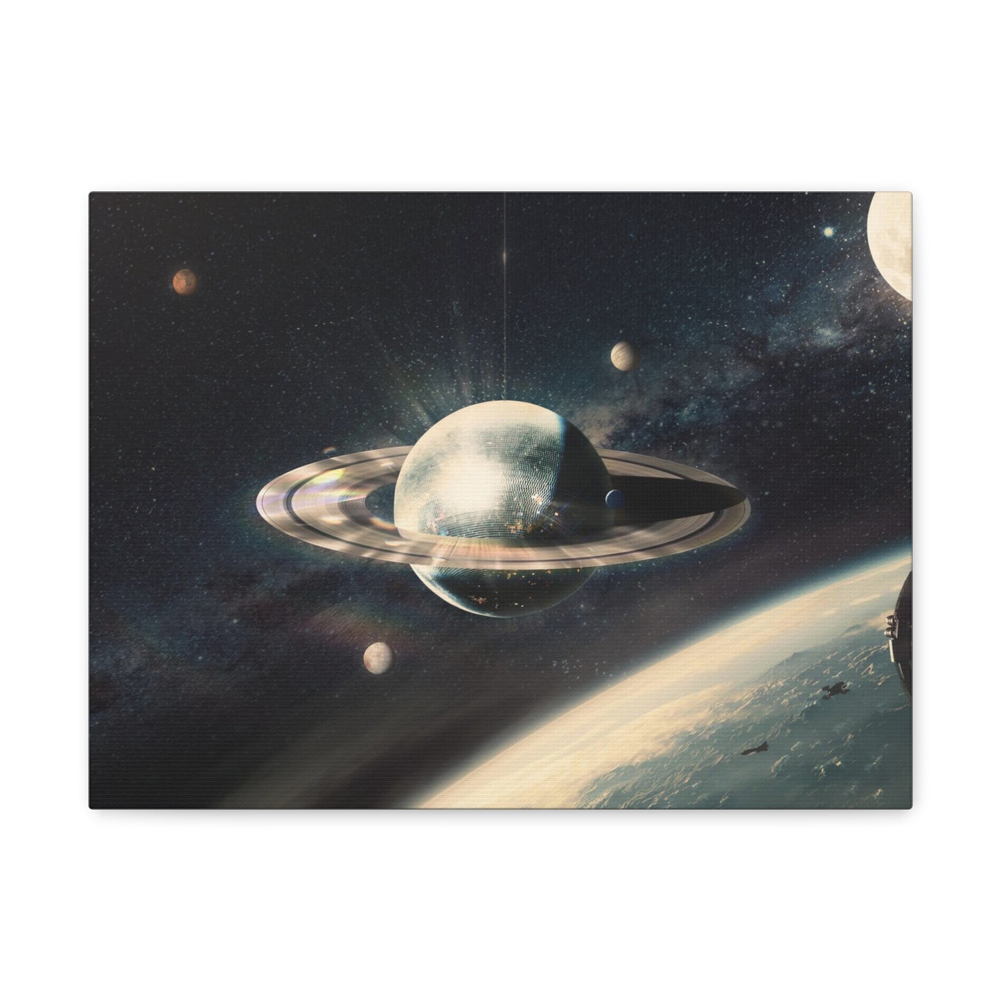 Disco Saturn Canvas
